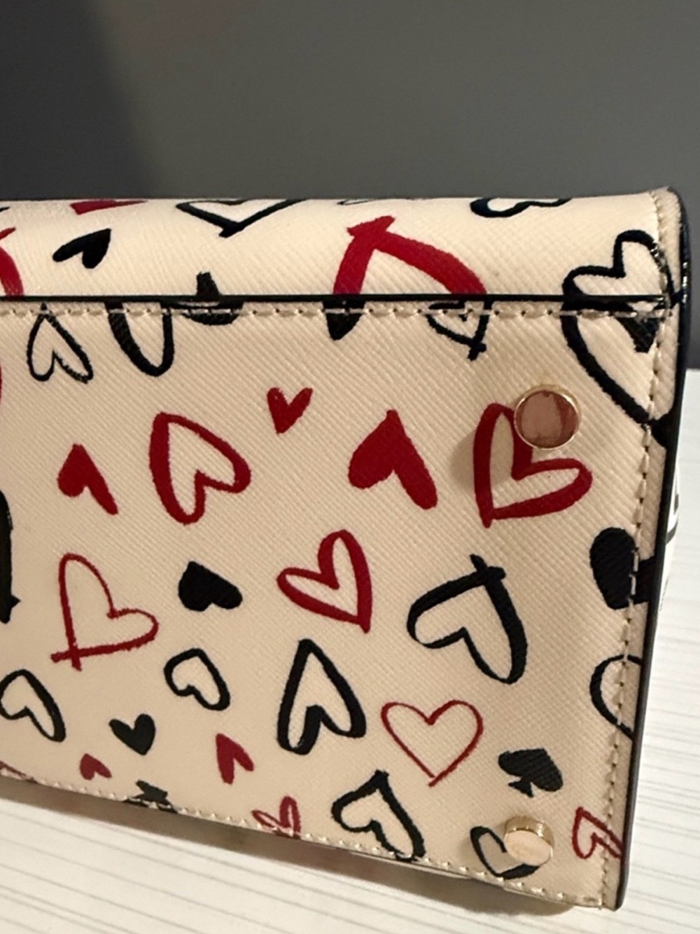 Kate Spade New York Staci Medium Satchel scribble hearts w/matching wallet NWOT - Picture 7 of 12